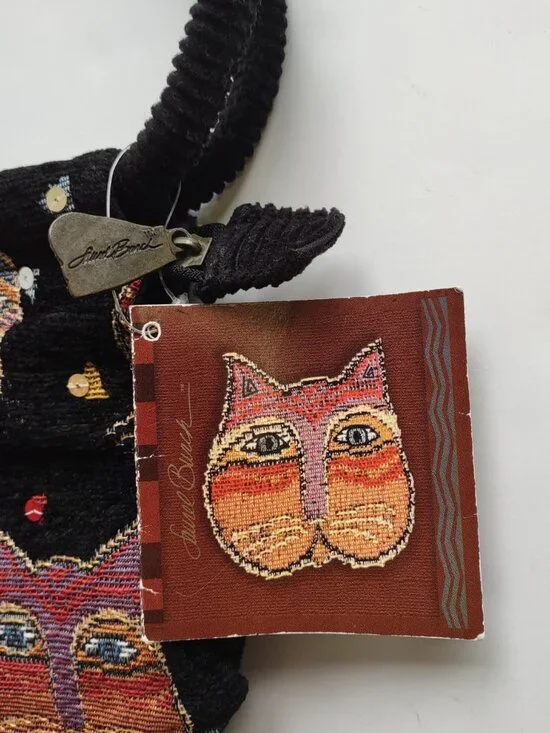 NEW Laurel Burch Fantastic Feline Tapestry Shoulder Bag Boho Whimsy Artsy Cats - Picture 5 of 9